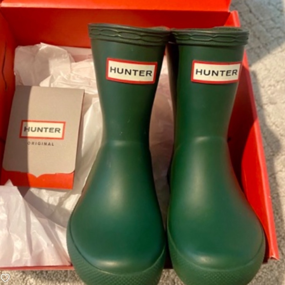 Kids Hunter Matte Green Boots Classic Toddler Rain Winter Size 6